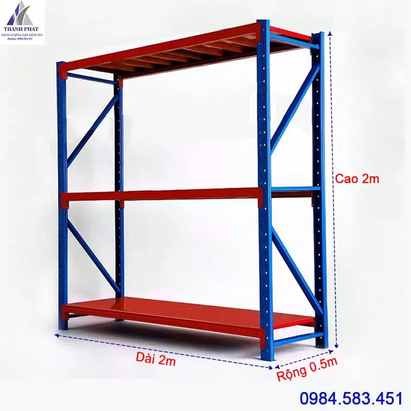 kệ trung tải 3 tầng