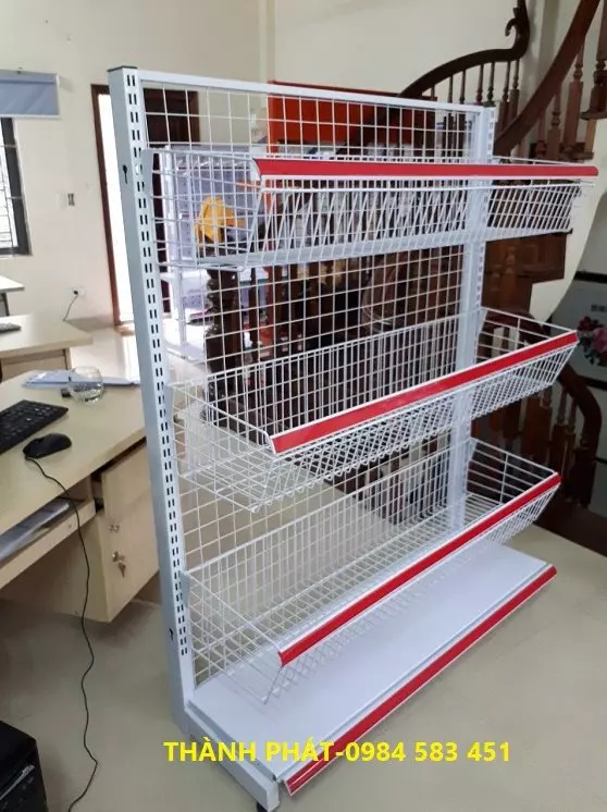 kệ rổ mì siêu thị 120cm x 180cm