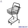 Xe đẩy siêu thị 2 tầng màu đen