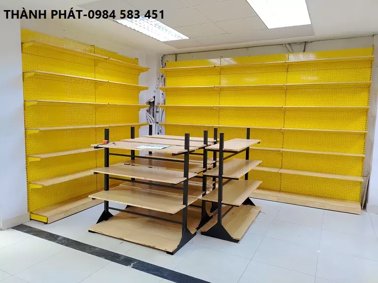 Giá kệ siêu thị gỗ giá rẻ tại Quy Nhơn
