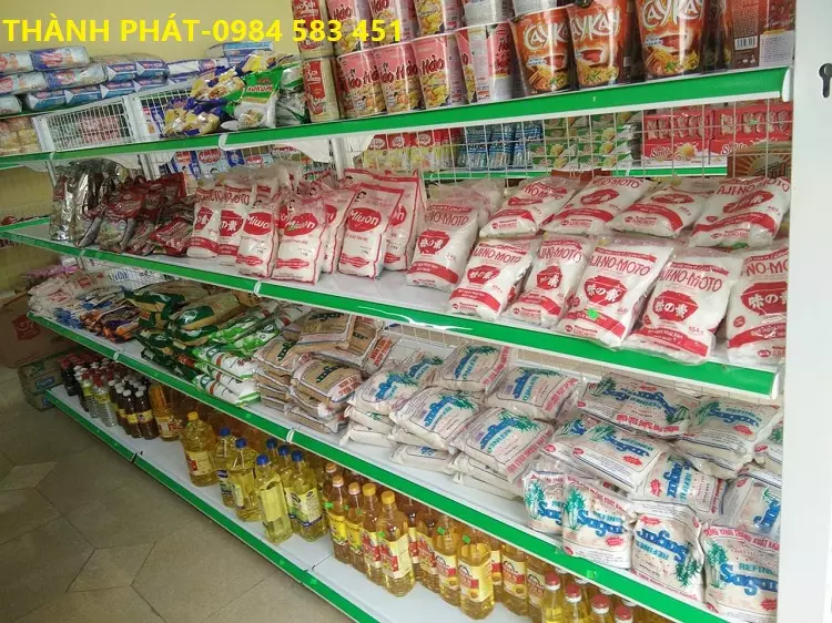 những mẫu kệ trưng bày cửa hàng tạp hóa