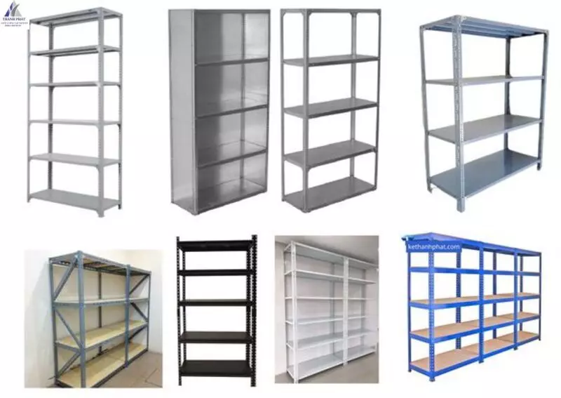 kệ sắt V lỗ làm giá sách