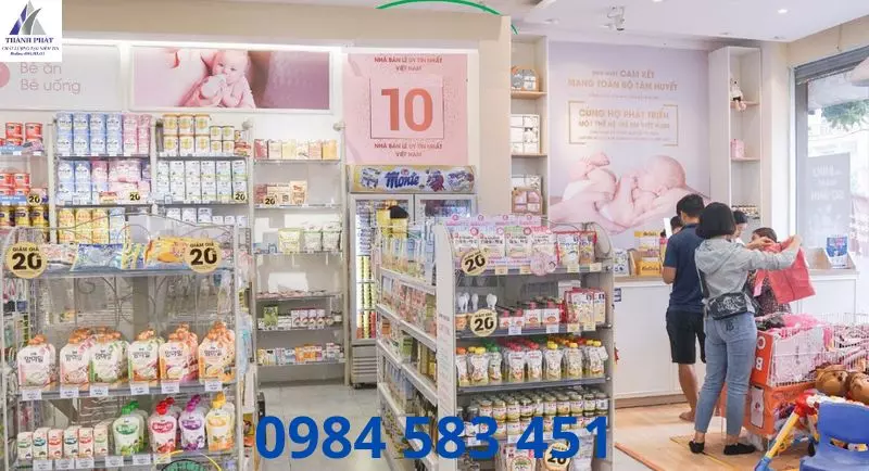 giá kệ siêu thị mẹ và bé gia lai