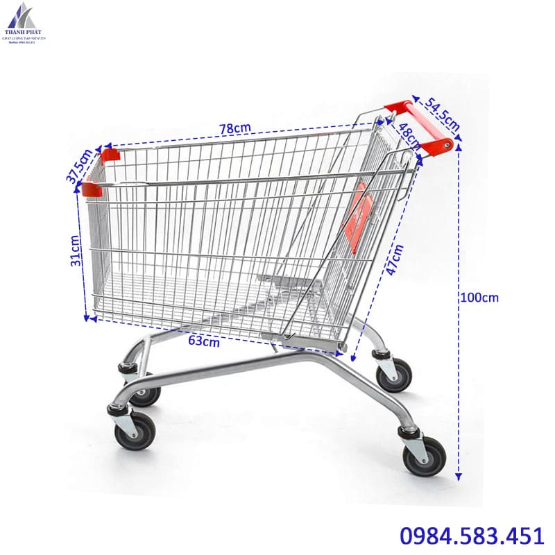 Xe đẩy siêu thị 125 lít