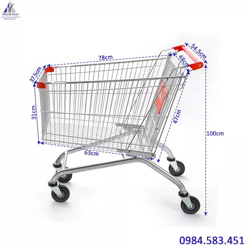 Xe đẩy siêu thị 125 lít