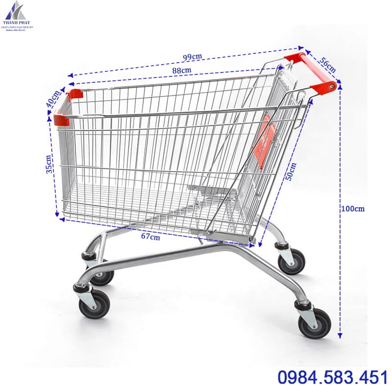 Xe đẩy siêu thị 150 lít
