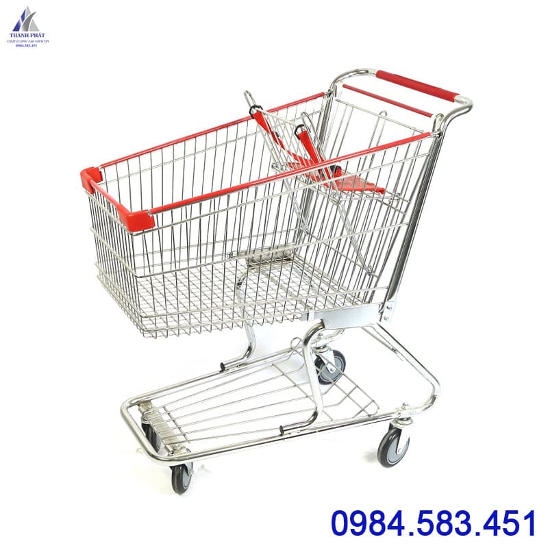 Xe đẩy siêu thị 2 tầng 150L