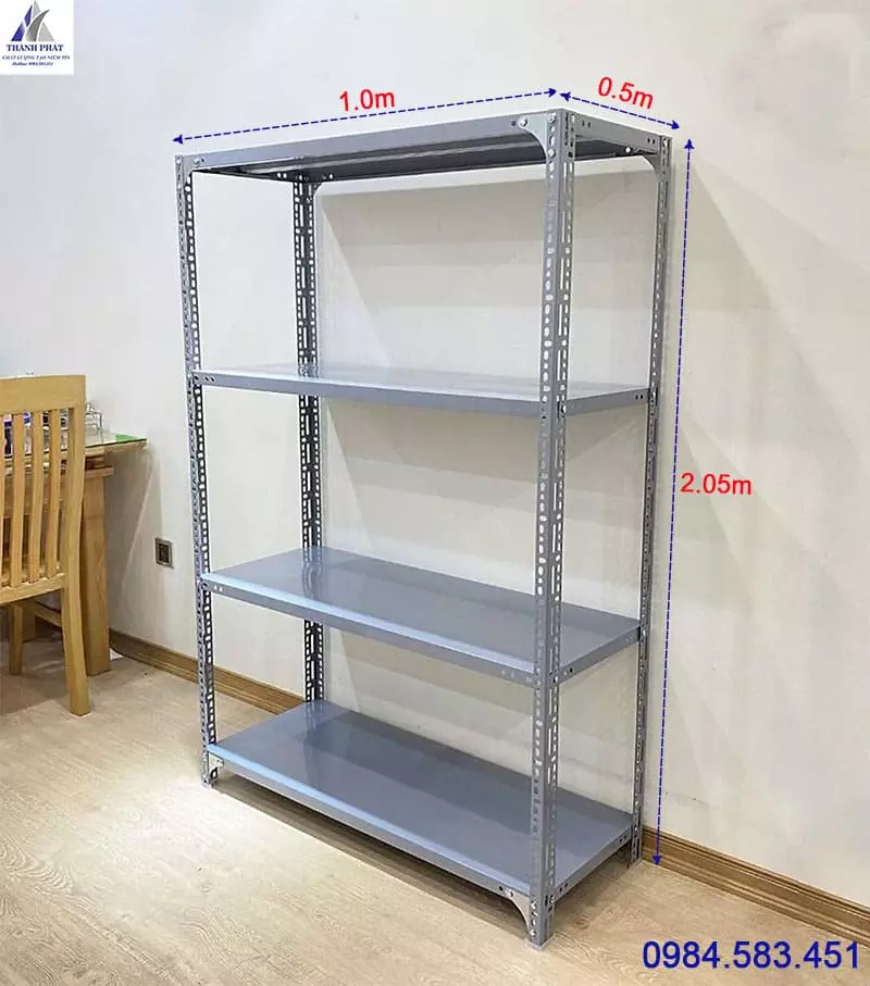 kệ sắt 4 tầng dài 1m