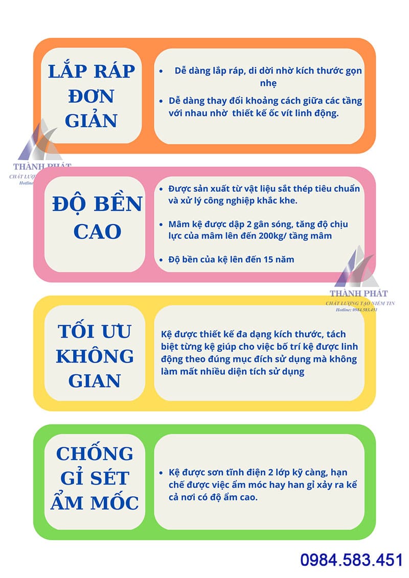 kệ sắt v lỗ 4 tầng dài 150cm giá rẻ