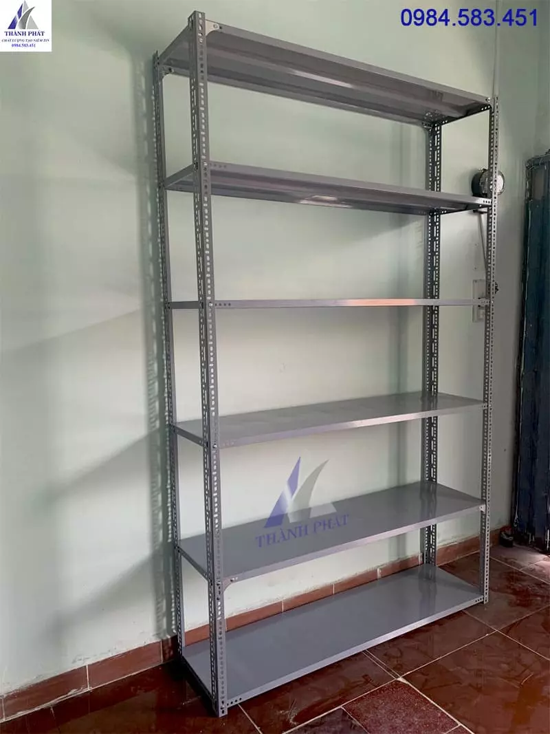 kệ sắt v lỗ 6 tầng dài 1m giá rẻ