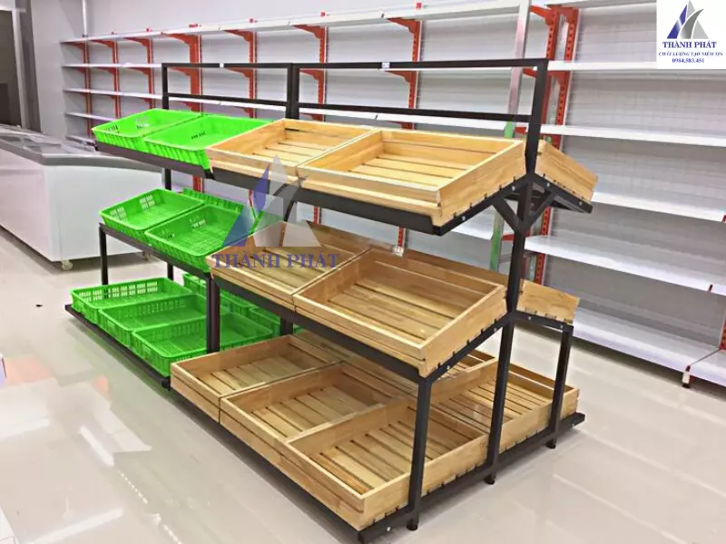 giá kệ đôi để rau củ 90x120cm